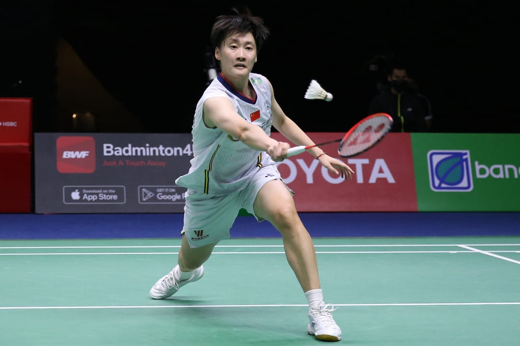 Chen Yufei couldn’t recover after falling behind early in deciding game. Photo: Xinhua Chen Yufei couldn’t recover after falling behind early in deciding game. Photo: Xinhua