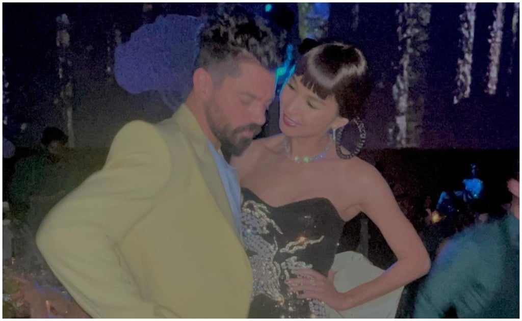 Gemma Chan with Dominic Cooper. Photo: @dominiccooper/Instagram