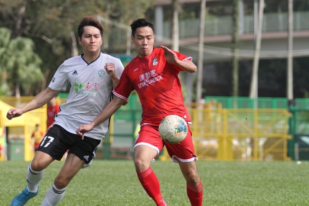 Forward Lo Kong-wai (right) is now with Sham Shui Po in the First Division. Photo: Chan Kin-wa Forward Lo Kong-wai (right) is now with Sham Shui Po in the First Division. Photo: Chan Kin-wa