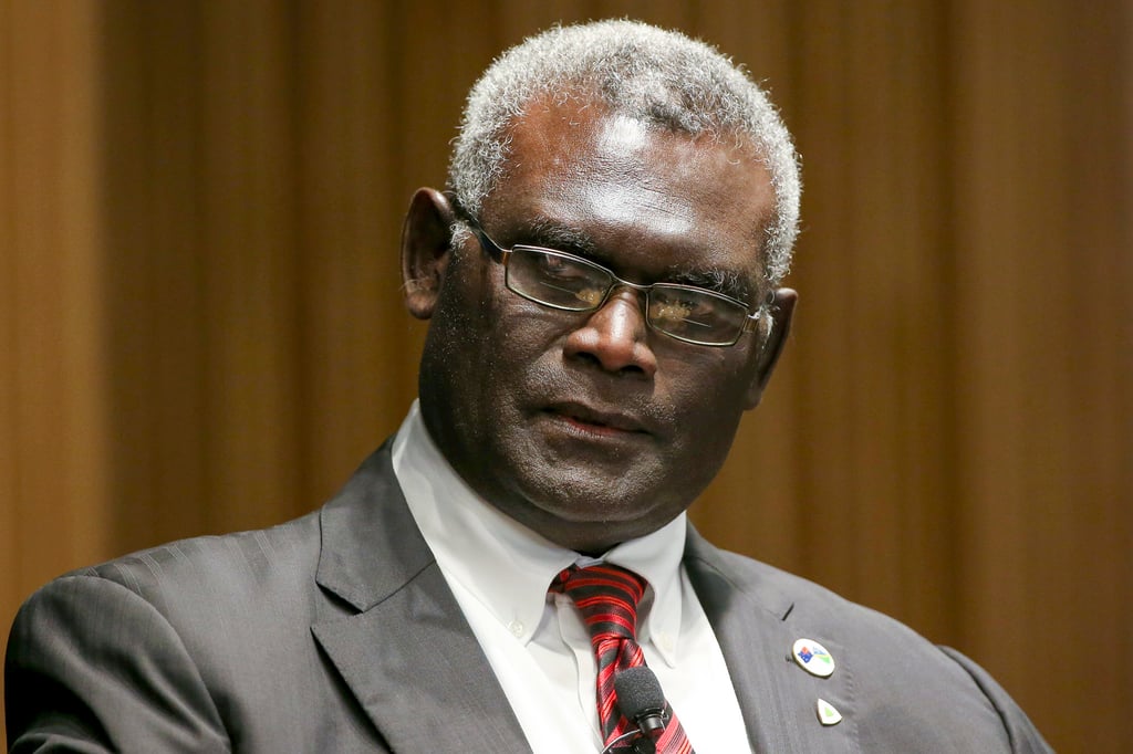 Prime Minister Manasseh Sogavare has said there will be no Chinese military base in Solomon Islands. Photo: AP