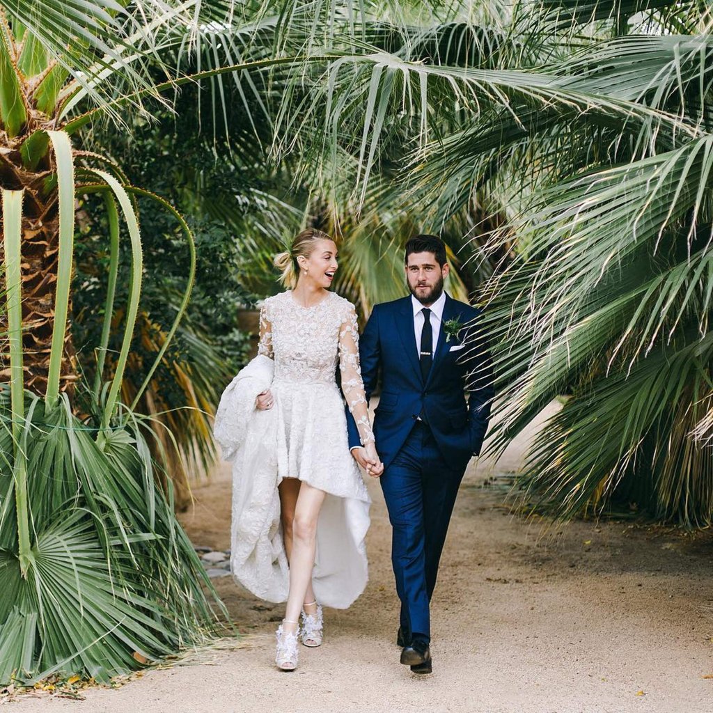 13 daring looks celebrities wore on their wedding days from Kourtney Kardashian s D G minidress and Priyanka Chopra Jonas 23 metre long train to Hailey Bieber s gown by Off White s Virgil Abloh South