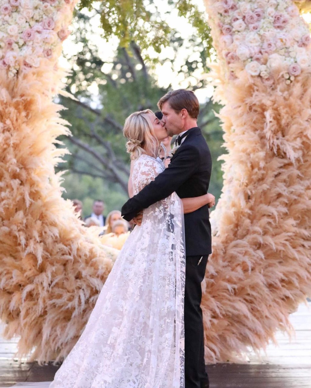 13 daring looks celebrities wore on their wedding days from Kourtney Kardashian s D G minidress and Priyanka Chopra Jonas 23 metre long train to Hailey Bieber s gown by Off White s Virgil Abloh South