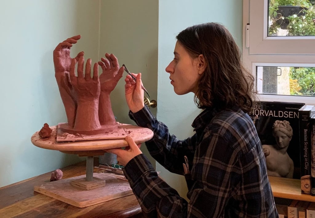 Saskia Robinson created a three-hand sculpture for The Reach whisky as a representation of its legacy. Photo: The Macallan