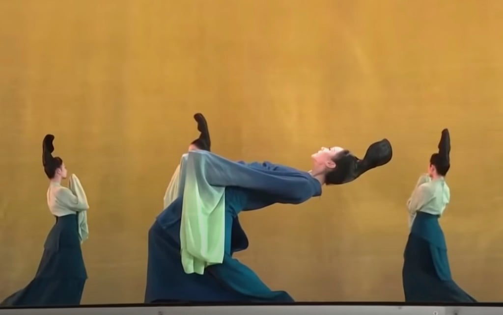 Dancers at the CCTV Spring Festival Gala in China, the backbend move has become hugely popular in the country. Photo: CCTV Dancers at the CCTV Spring Festival Gala in China, the backbend move has become hugely popular in the country. Photo: CCTV