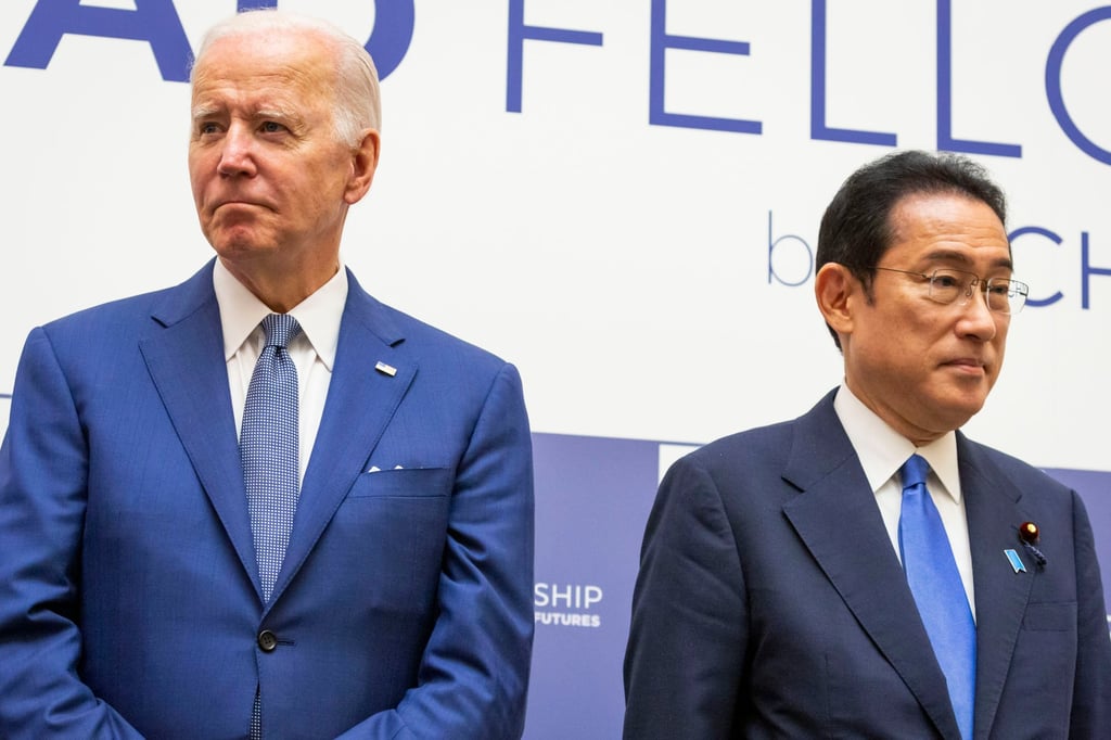 US President Joe Biden and Japanese Prime Minister Fumio Kishida pictured on May 24 at the Quad leaders’ summit in Tokyo. Photo: ZUMA Press Wire/dpa US President Joe Biden and Japanese Prime Minister Fumio Kishida pictured on May 24 at the Quad leaders’ summit in Tokyo. Photo: ZUMA Press Wire/dpa