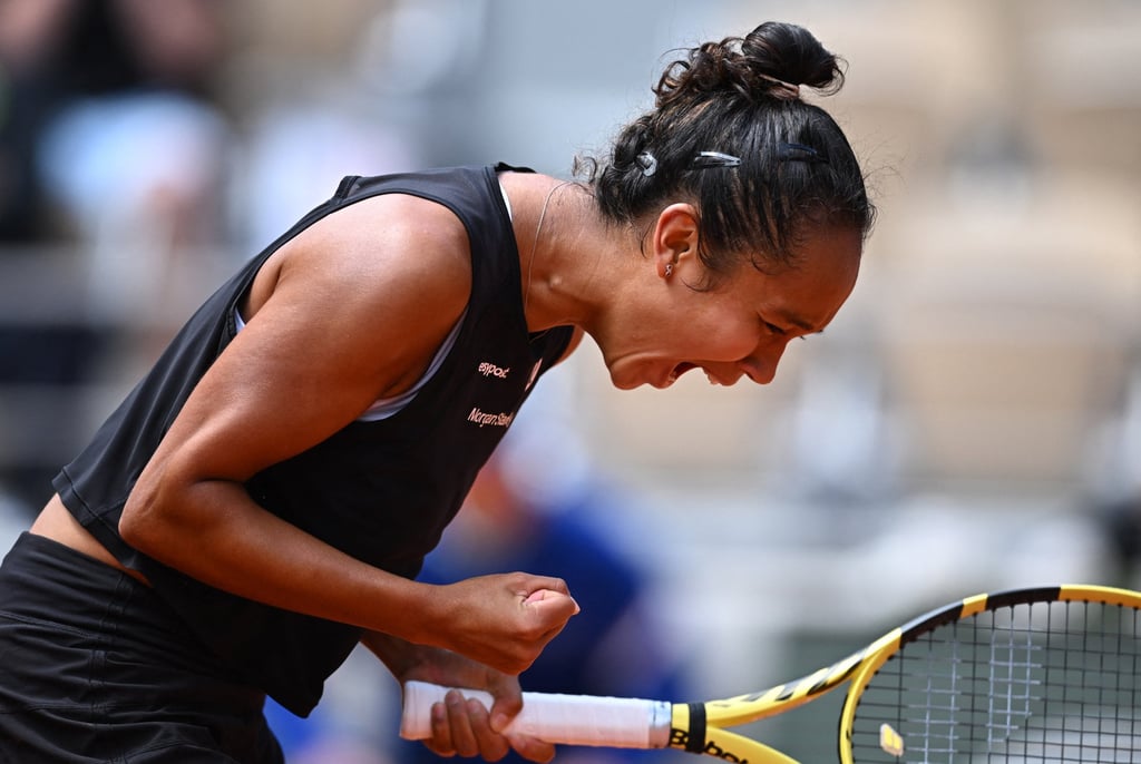Canada’s Leylah Fernandez celebrates after advancing to the quarter finals for the first time. Photo: Reuters Canada’s Leylah Fernandez celebrates after advancing to the quarter finals for the first time. Photo: Reuters