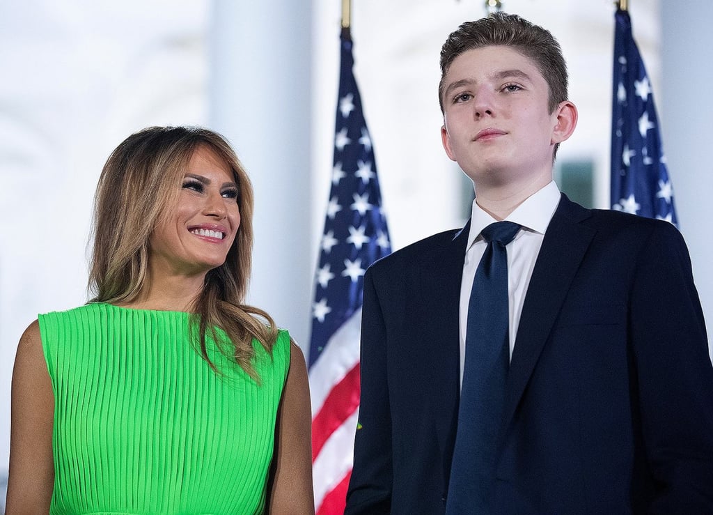 Melania and Barron Trump. Photo: @NickAdamsinUSA/Twitter Melania and Barron Trump. Photo: @NickAdamsinUSA/Twitter