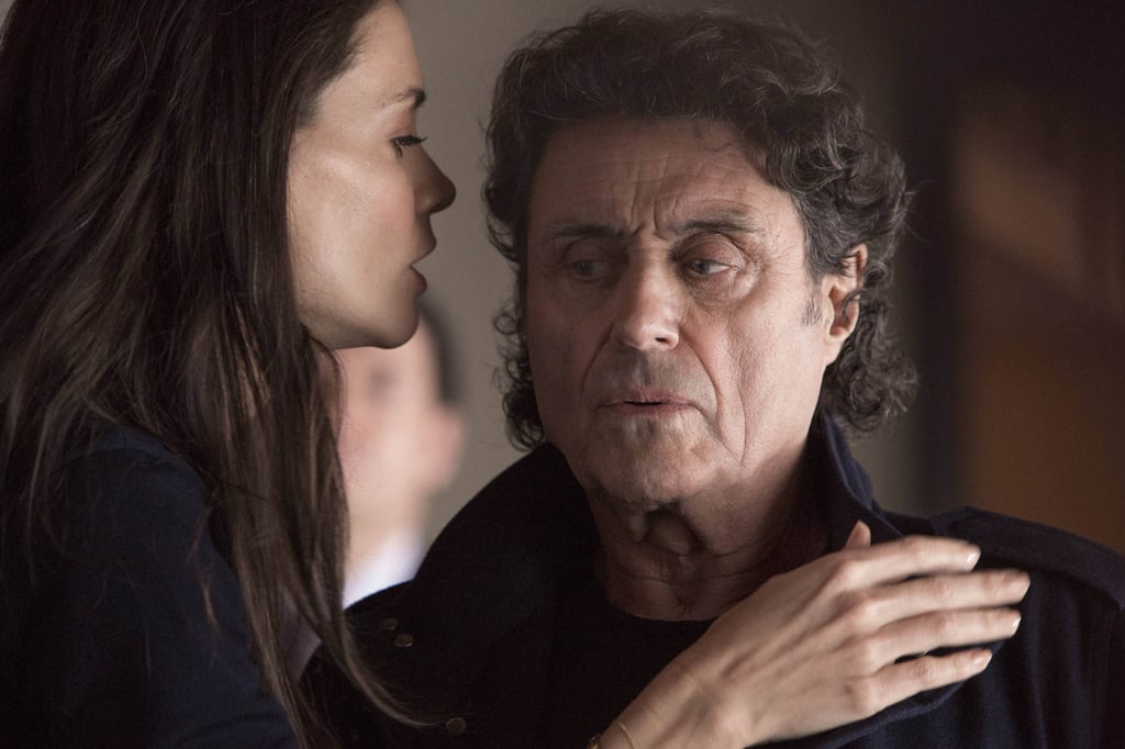 Katie Holmes as Paige and Ian McShane as Finney in Ray Donovan. Photo: Showtime Katie Holmes as Paige and Ian McShane as Finney in Ray Donovan. Photo: Showtime