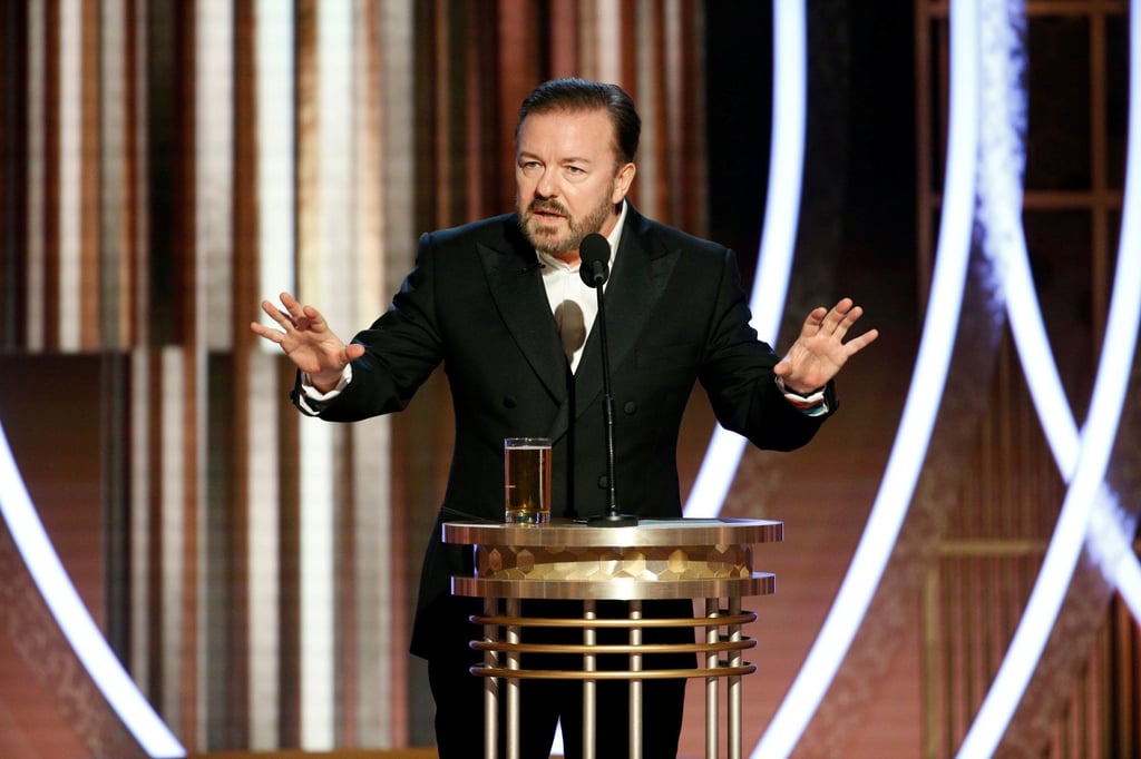 Ricky Gervais at the 77th Golden Globe Awards in Beverly Hills, California, US in January 2020. Photo: Reuters Ricky Gervais at the 77th Golden Globe Awards in Beverly Hills, California, US in January 2020. Photo: Reuters
