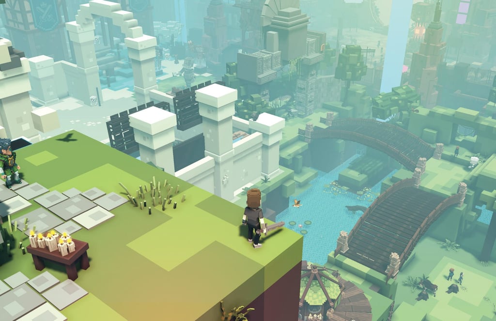 A digital space created in The Sandbox metaverse, a virtual world where users can build and sell land or gaming experiences. Photo: The Sandbox