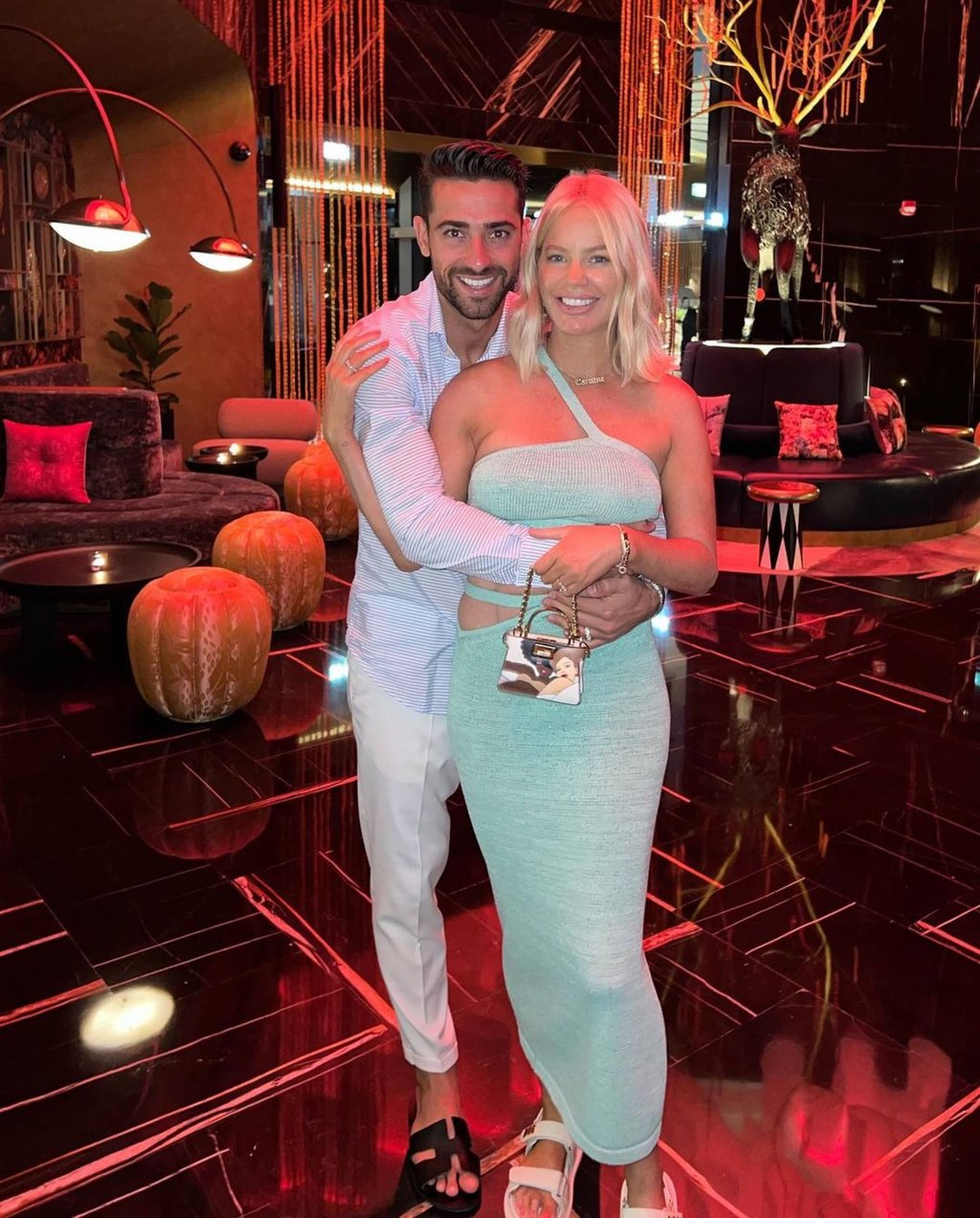 Caroline Stanbury with her footballer husband Sergio Carrallo. Photo: @carolinestanbury/Instagram