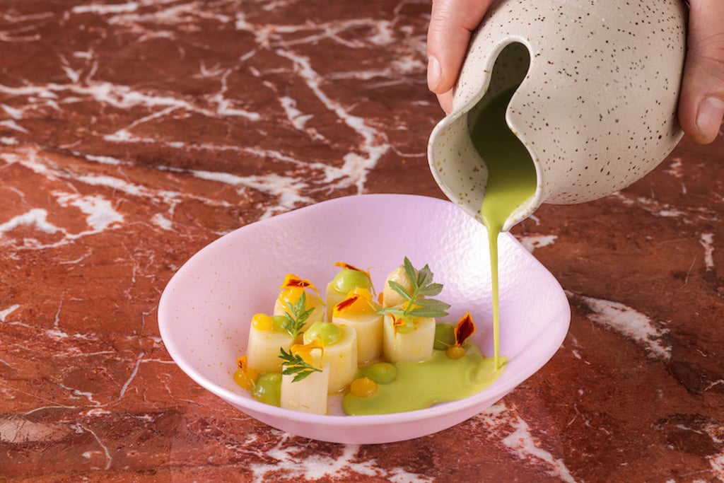 Agora’s refreshing Gazpachuelo has its roots in Málaga, Spain. Photo: Handout Agora’s refreshing Gazpachuelo has its roots in Málaga, Spain. Photo: Handout