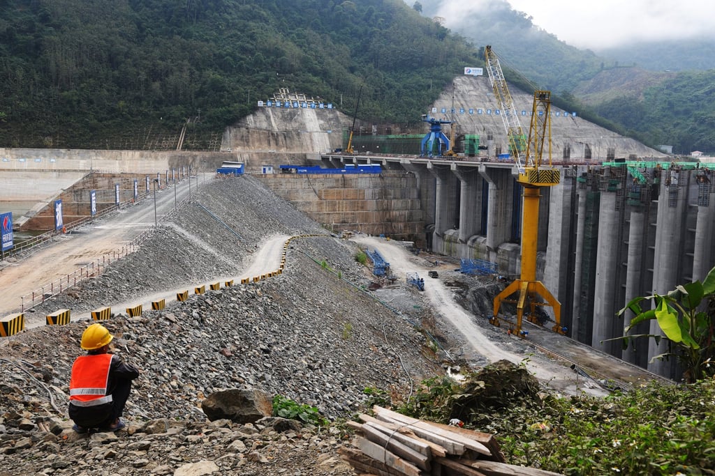 A China-backed dam under construction near Luang Prabang, Laos, in 2019. Chinese dams “are correlated to increasingly frequent droughts” on the Mekong River, the report found. Photo: Shutterstock A China-backed dam under construction near Luang Prabang, Laos, in 2019. Chinese dams “are correlated to increasingly frequent droughts” on the Mekong River, the report found. Photo: Shutterstock