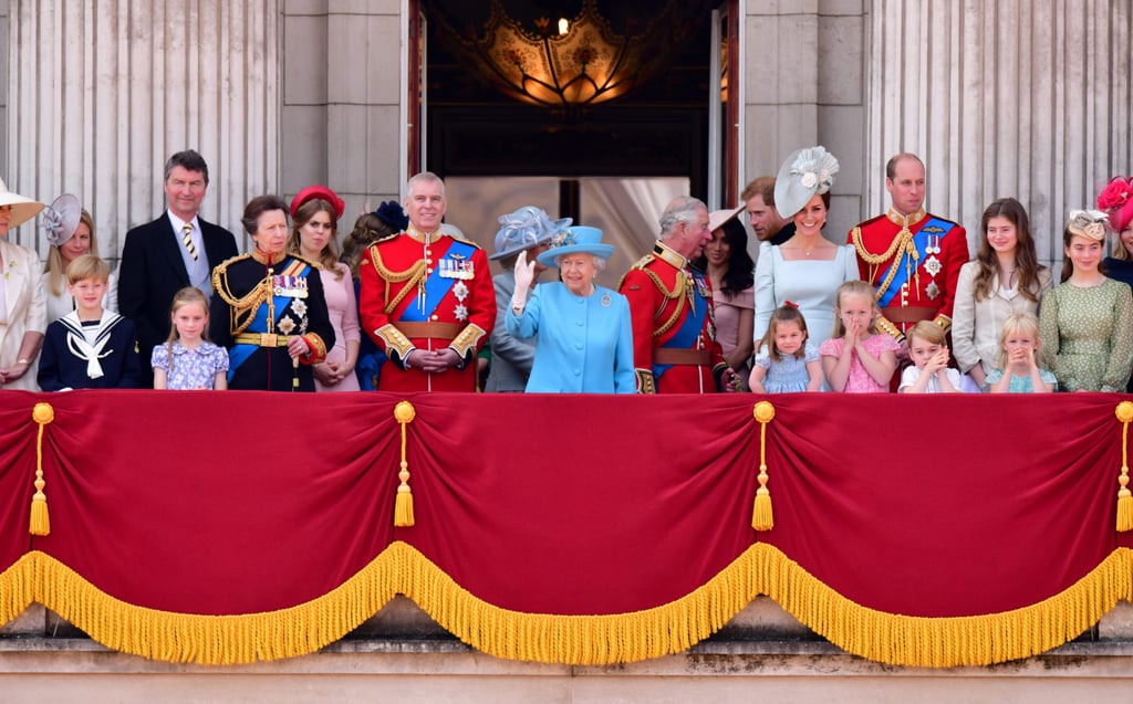 The British royal family gather on the balcony of London’s Buckingham Palace during the Trooping the Colour parade in, June 2018. Photo: FilmMagic The British royal family gather on the balcony of London’s Buckingham Palace during the Trooping the Colour parade in, June 2018. Photo: FilmMagic