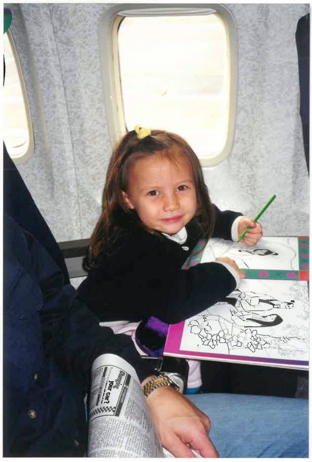 Hotung aged five. “Back when planes only had one big screen at the front, I was a big fan of the kids’ colouring pack the cabin crew brought around.” Photo: Courtesy of Sophia Hotung Hotung aged five. “Back when planes only had one big screen at the front, I was a big fan of the kids’ colouring pack the cabin crew brought around.” Photo: Courtesy of Sophia Hotung