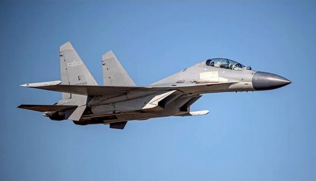 A Chinese J-16 fighter jet was involved in the incident, Australia said. Photo: Taiwan Ministry of Defence via AP
