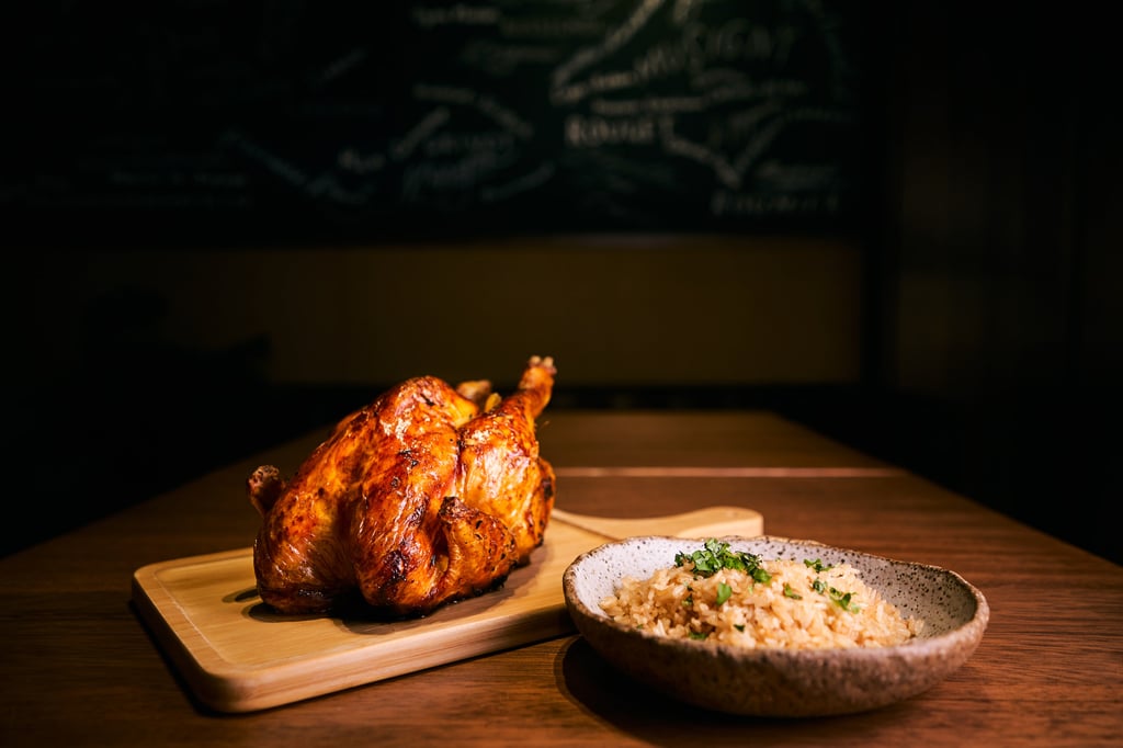 Roast yellow chicken with rice. Photo: Bâtard Roast yellow chicken with rice. Photo: Bâtard