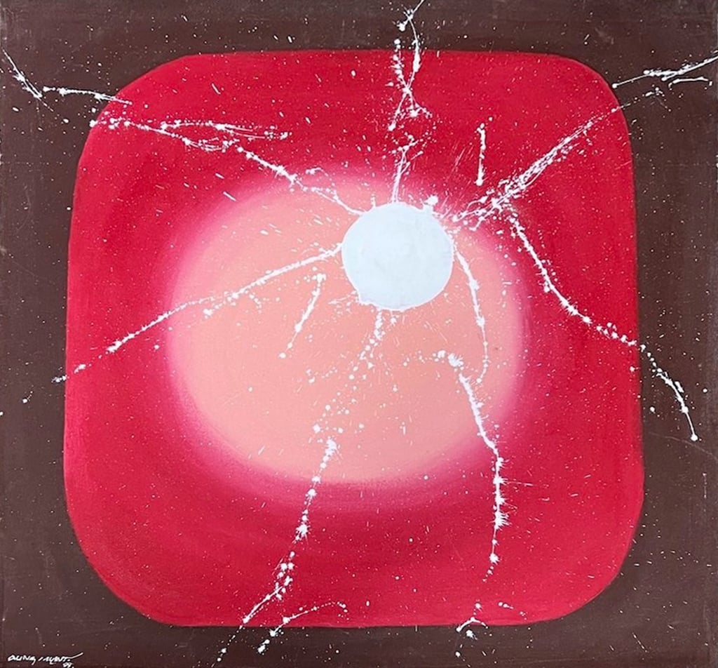 The Truth is the Truth (1999( by Aung Myint, acrylic on canvas, 84 x 84 cm,. Photo: Karin Weber Gallery/Aung Myint