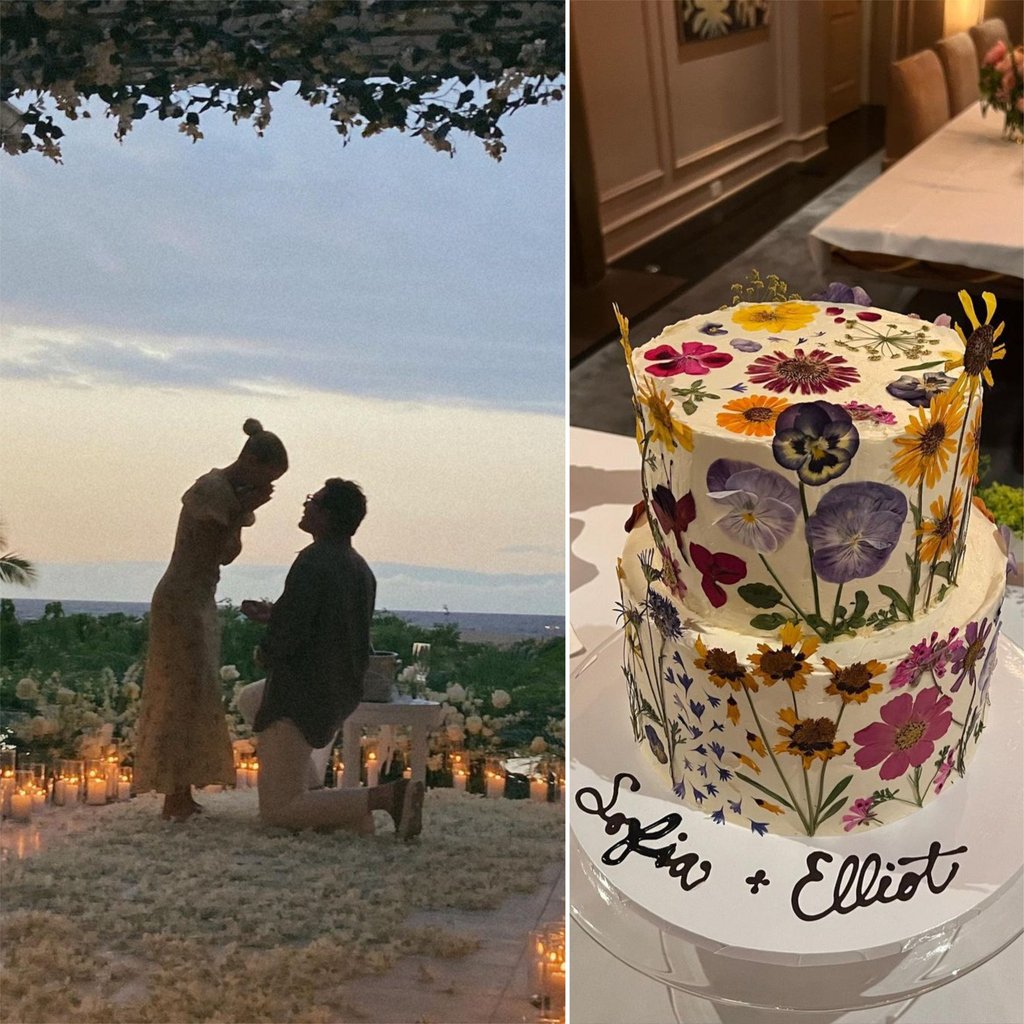 Elliot Grainge (right) popped the question and Sofia Richie said yes! Photo: @sofiarichie/Instagram Elliot Grainge (right) popped the question and Sofia Richie said yes! Photo: @sofiarichie/Instagram