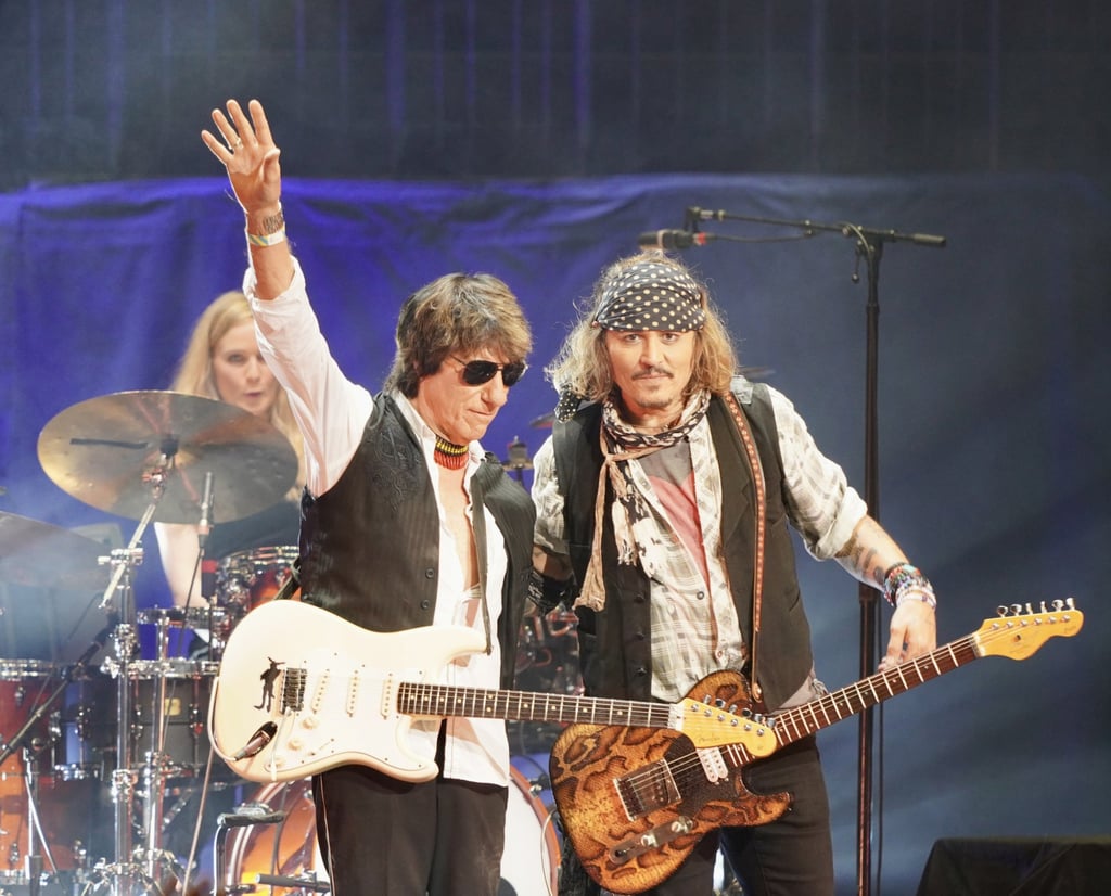 Johnny Depp performs alongside guitarist Jeff Beck at the Royal Albert Hall in London, on May 22. Photo: PA Media/dpa Johnny Depp performs alongside guitarist Jeff Beck at the Royal Albert Hall in London, on May 22. Photo: PA Media/dpa