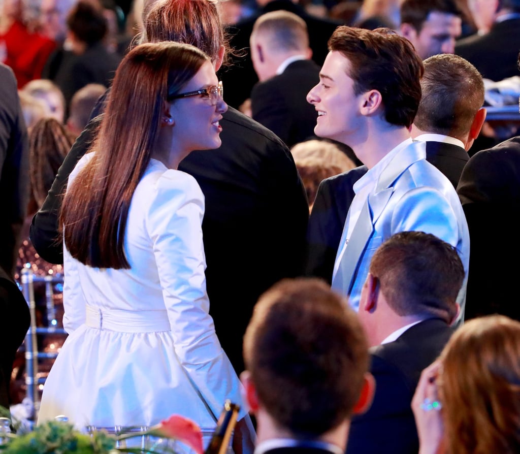 Millie Bobby Brown and Noah Schnapp at the 26th Annual Screen Actors Guild Awards at The Shrine Auditorium in Los Angeles, in 2020. Photo: Getty Images/TNS