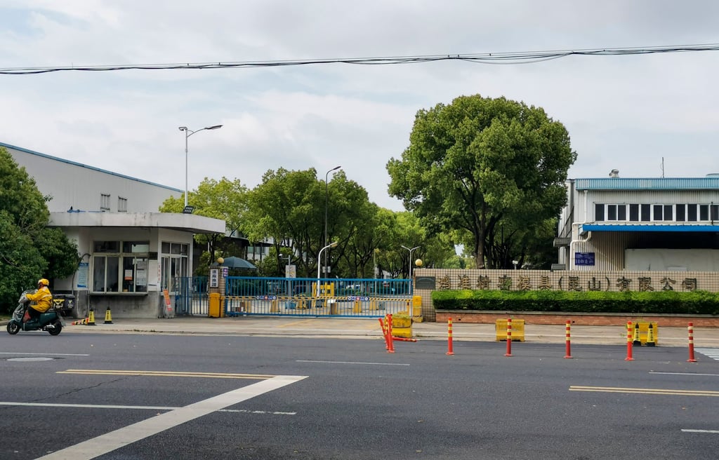 Foxconn’s campus in Kunshan went into lockdown in April. Photo: Ann Cao