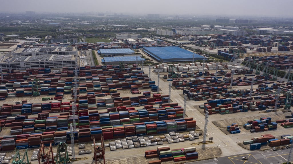 The Waigaoqiao Container Port in Shanghai, China on Friday. Photo: Bloomberg The Waigaoqiao Container Port in Shanghai, China on Friday. Photo: Bloomberg