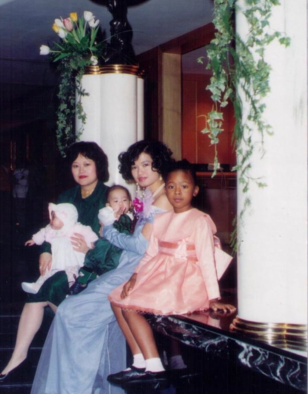 Zeman as a child at the Grand Hyatt in Hong Kong, circa 1998-1999, with her cousins and aunts. Photo: Melinda Zeman Zeman as a child at the Grand Hyatt in Hong Kong, circa 1998-1999, with her cousins and aunts. Photo: Melinda Zeman
