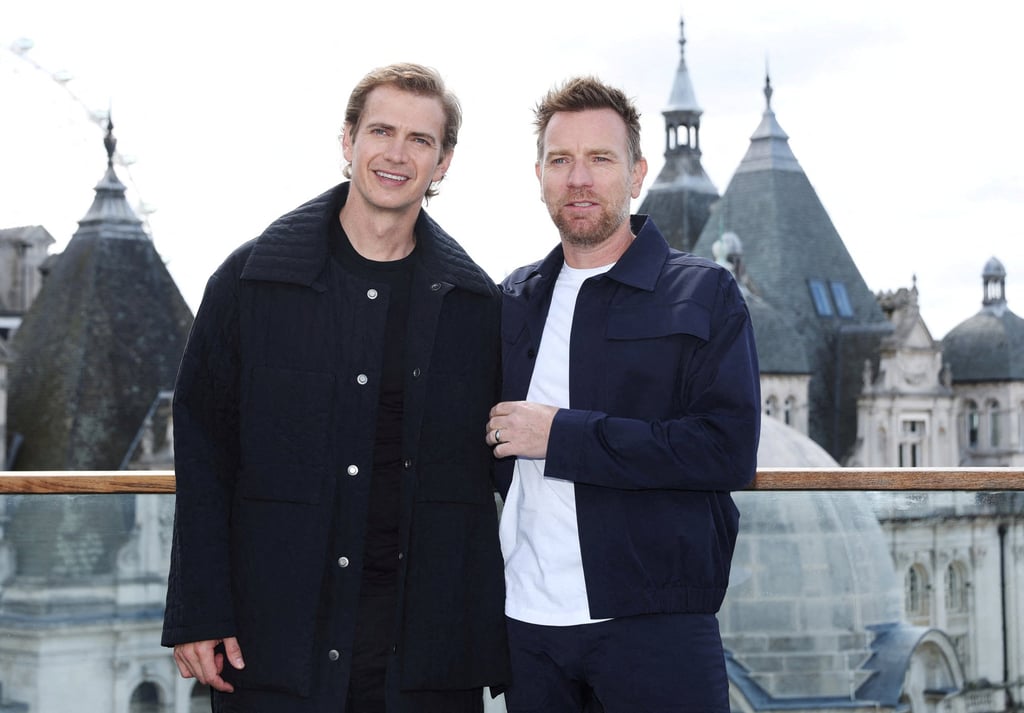 Actors Hayden Christensen and Ewan McGregor in London in May, ahead of the launch of Obi-Wan Kenobi on Disney+. Photo: Reuters