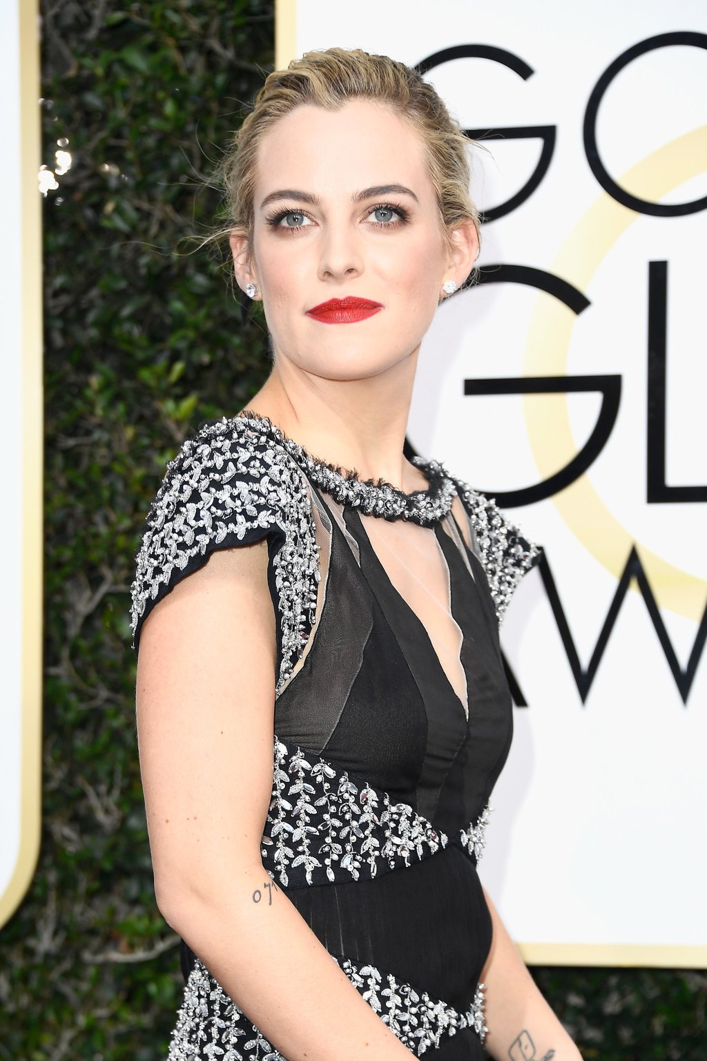 Actress Riley Keough attends the 74th Annual Golden Globe Awards at The Beverly Hilton Hotel, in January 2017, in Beverly Hills, California. Photo: Getty Images/AFP Actress Riley Keough attends the 74th Annual Golden Globe Awards at The Beverly Hilton Hotel, in January 2017, in Beverly Hills, California. Photo: Getty Images/AFP
