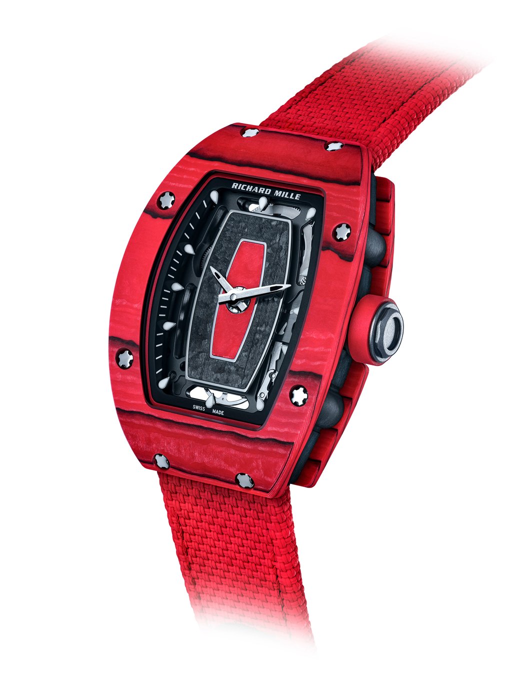 Richard Mille RM 07-01 watch, showing off its Carbon TPT case. Photo: Richard Mille