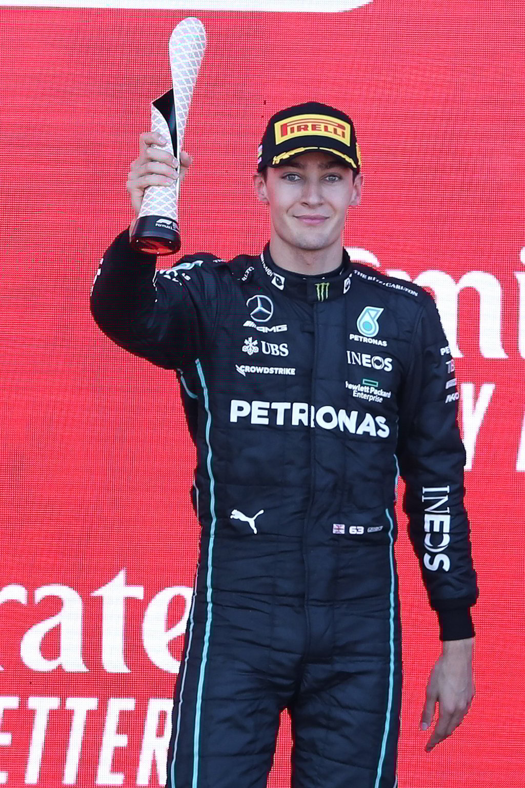British Formula One driver George Russell of Mercedes-AMG Petronas placed third at the race in Azerbaijan in June. Photo: EPA-EFE
