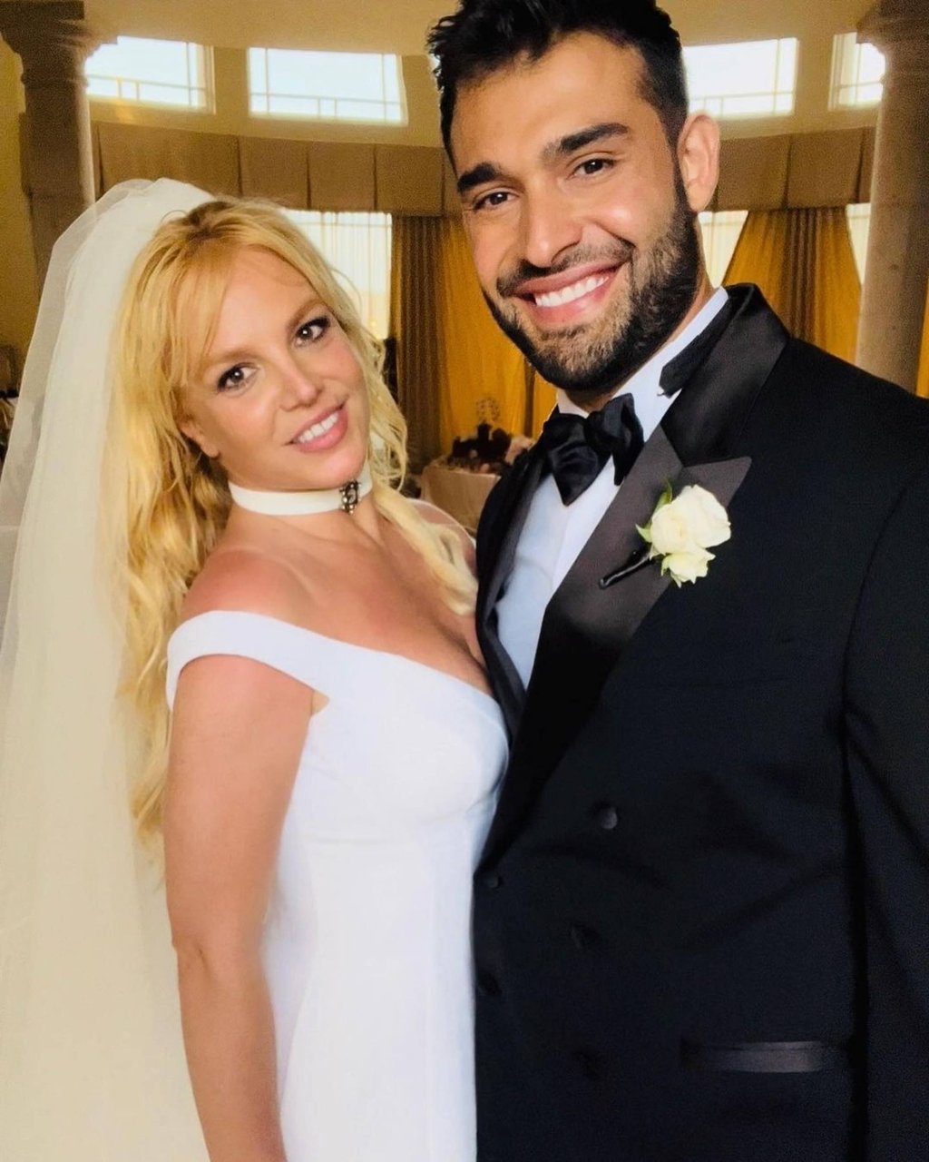 Newlywed couple Britney Spears and Sam Asghari. Photo: @britneyspears/Instagram