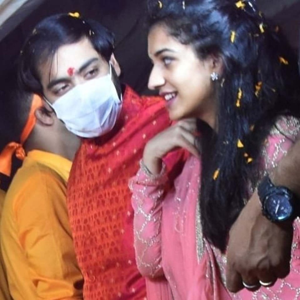 Anant Ambani steals a look at his dancer fiancée, Radhika Merchant. Photo: @radhikamerchantfc/Instagram Anant Ambani steals a look at his dancer fiancée, Radhika Merchant. Photo: @radhikamerchantfc/Instagram