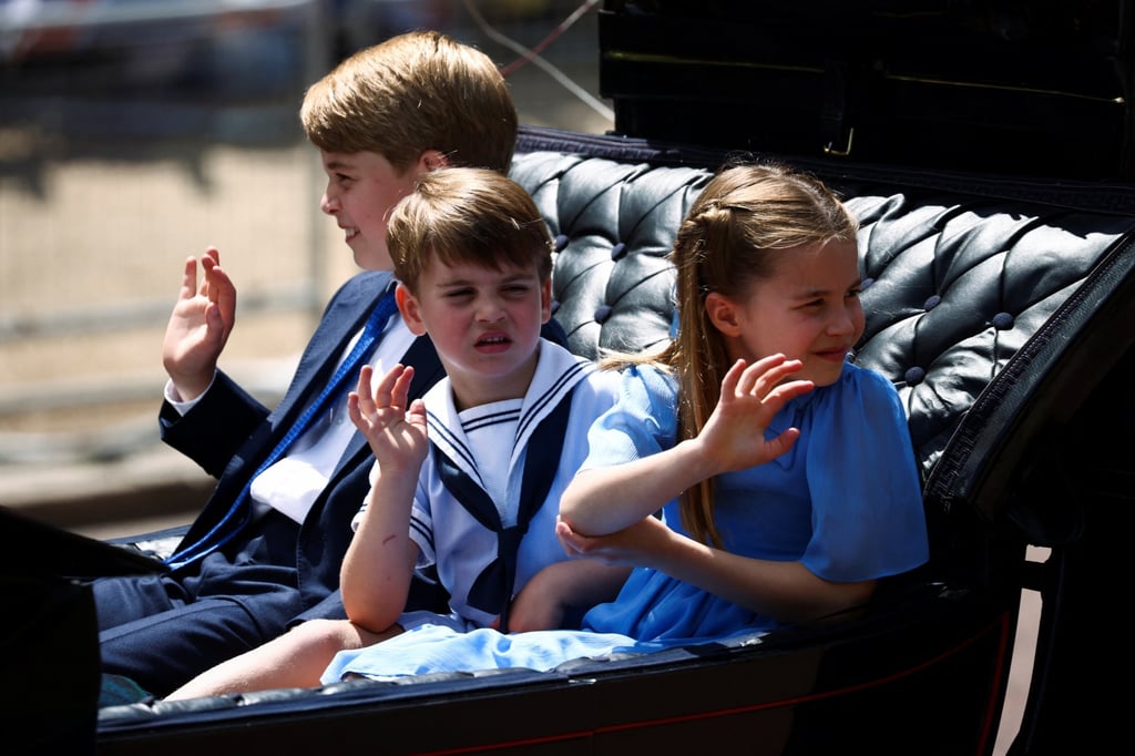 Britain’s Prince George (left), Prince Louis (centre) and Princess Charlotte (right) at the celebration of Queen Elizabeth’s Platinum Jubilee in Britain, on June 2. Photo: Reuters Britain’s Prince George (left), Prince Louis (centre) and Princess Charlotte (right) at the celebration of Queen Elizabeth’s Platinum Jubilee in Britain, on June 2. Photo: Reuters