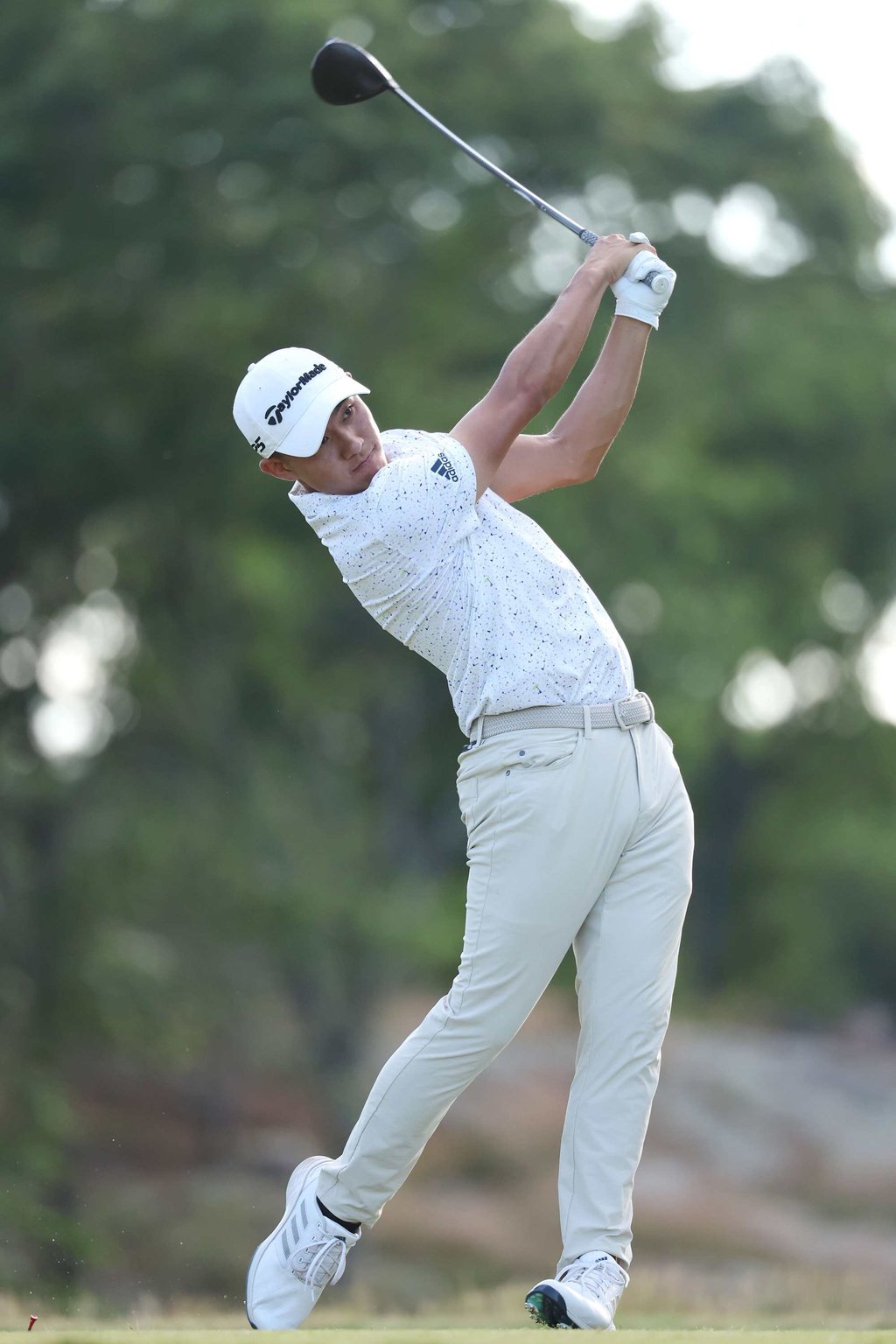 Collin Morikawa plays his shot from the eighth tee during the second round of the US Open. Photo: AFP Collin Morikawa plays his shot from the eighth tee during the second round of the US Open. Photo: AFP