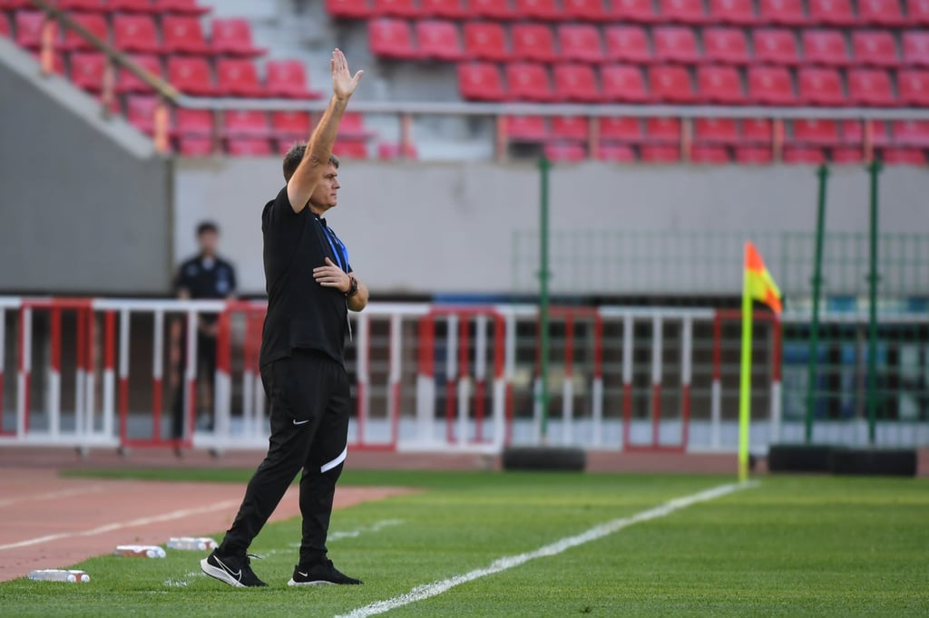 Wuhan Three Towns head coach Pedro Morilla said talk of a championship title was too early. Photo: Xinhua