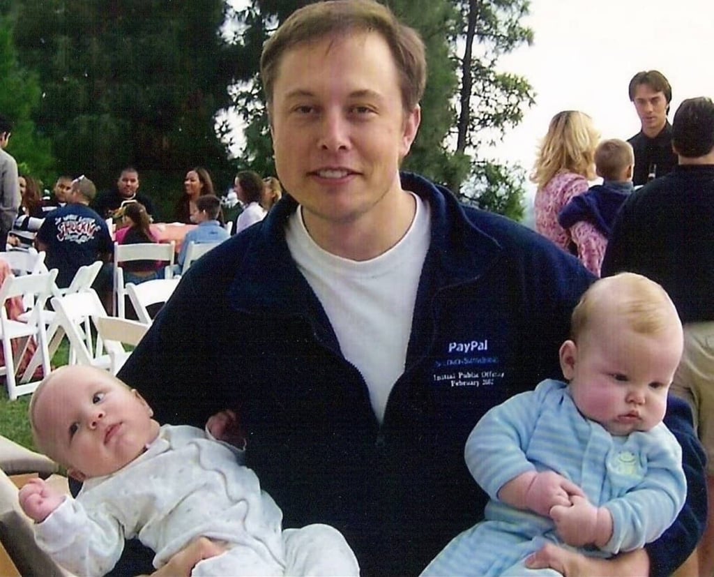 Elon Musk and his twins Griffin and Vivian. Photo: @elonmusk/Instagram