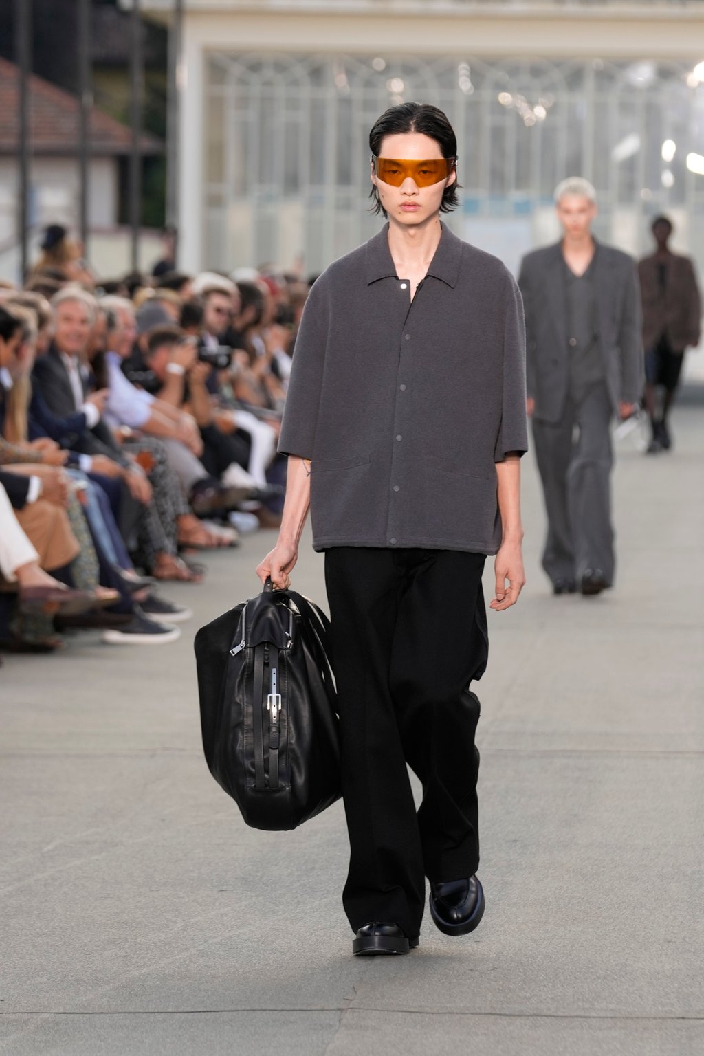 Certain ensembles in Zegna men’s spring/summer 2023 collection were monochrome too, presented in Trivero, near Biella in northern Italy, on June 20. Photo: AP Photo