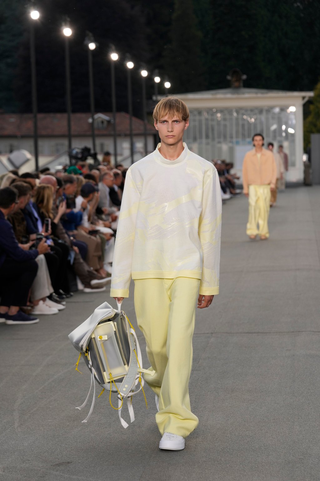 White and pastels featured in Zegna men’s spring/summer 2023 collection presented in Trivero, near Biella in northern Italy, on June 20. Photo: AP Photo