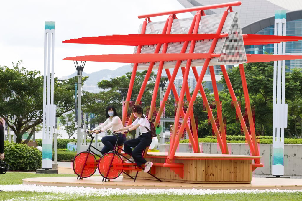 ‘The Ornithopter – Spirit of Hong Kong’, part of the The Art@Harbour exhibition at Tamar Park, Hong Kong. Photo: Nora Tam
