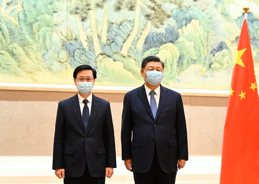 Chinese President Xi Jinping (right) recently met incoming Hong Kong leader John Lee in Beijing. Photo: Xinhua