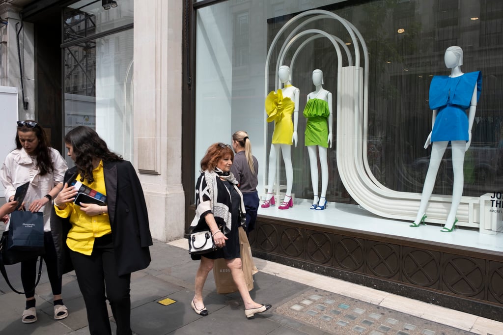 Shoppers on Regent Street in London, in May, 2022. Footfall is down. Photo: Mike Kemp/In Pictures via Getty Images Shoppers on Regent Street in London, in May, 2022. Footfall is down. Photo: Mike Kemp/In Pictures via Getty Images