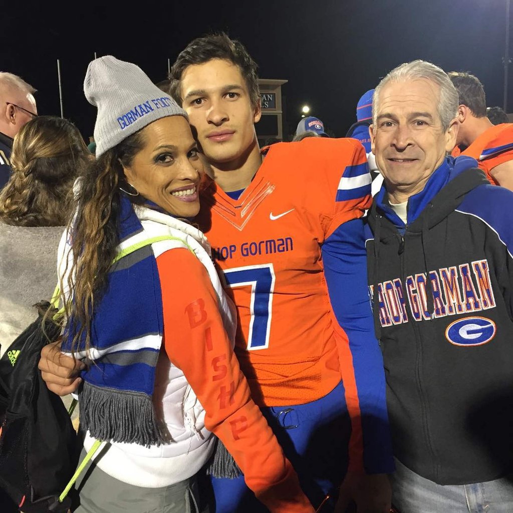 Rasheda Ali (left) cheers for her son Biaggio Ali Walsh (centre) at his game. Photo: @rashedaali1/Instagram Rasheda Ali (left) cheers for her son Biaggio Ali Walsh (centre) at his game. Photo: @rashedaali1/Instagram