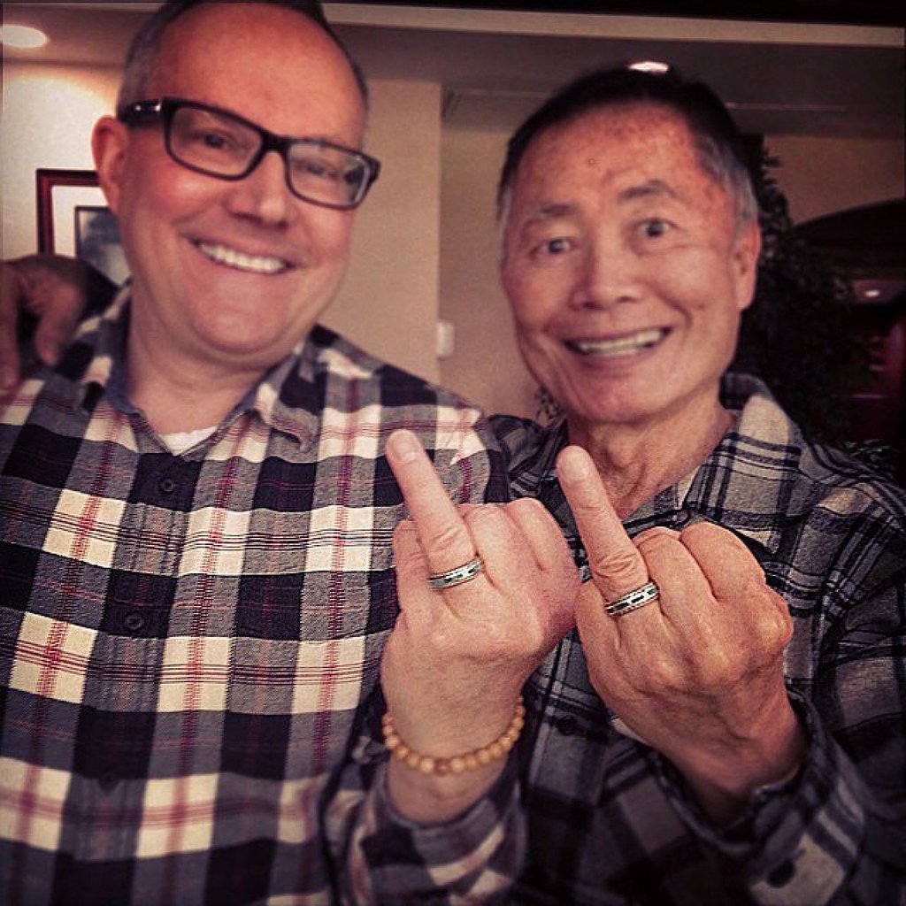 Brad Altman (left) and George Takei. Photo: @georgehtakei/Instagram Brad Altman (left) and George Takei. Photo: @georgehtakei/Instagram