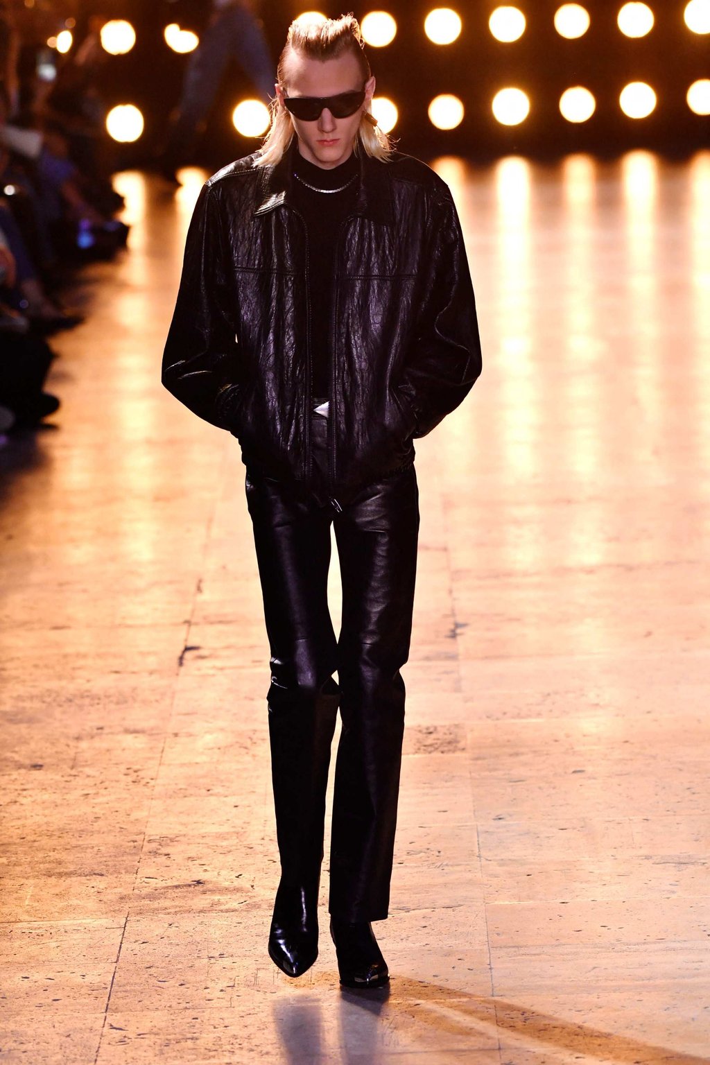 Paris Fashion Week Celine channelled David Bowie androgyny in its spring summer 2023 menswear show by Hedi Slimane with rock star sunglasses sequins and suits South China Morning Post