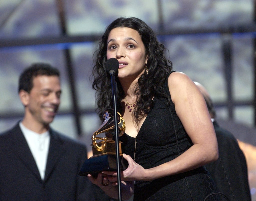 Jones accepts the Grammy Award for album of the year in 2003. Photo: Getty Images