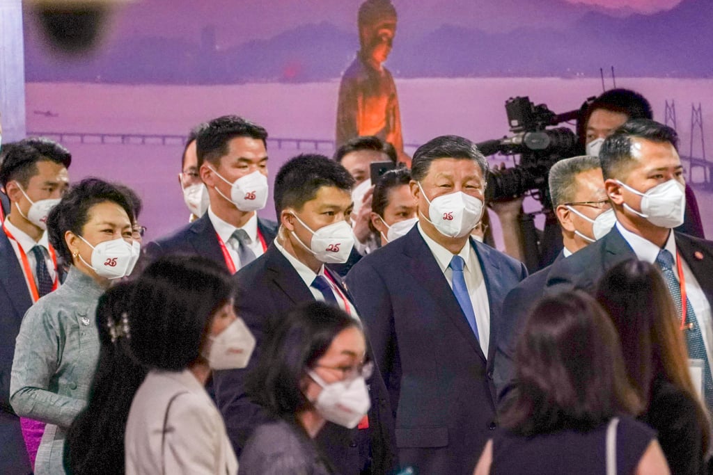 President Xi arrives in Hong Kong to mark the 25th anniversary of the handover. Photo: Felix Wong