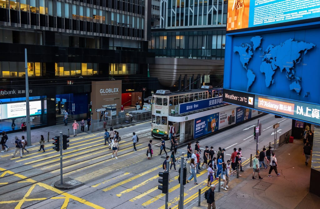 Pedestrians in Hong Kong’s Central district on October 29, 2021. Photo: Bloomberg