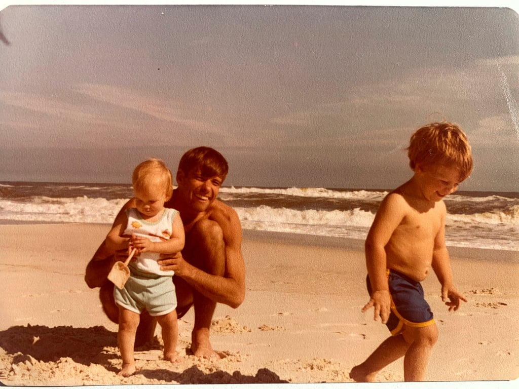 Powrie with his sister and their father. Photo: Scott Powrie Powrie with his sister and their father. Photo: Scott Powrie
